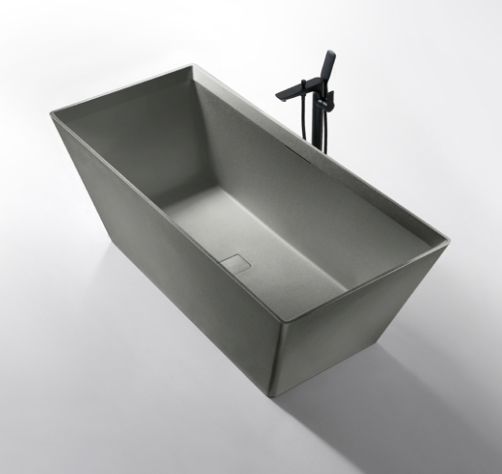 Dahua Geometric Freestanding Bathtub – Tapered Rectangular Design