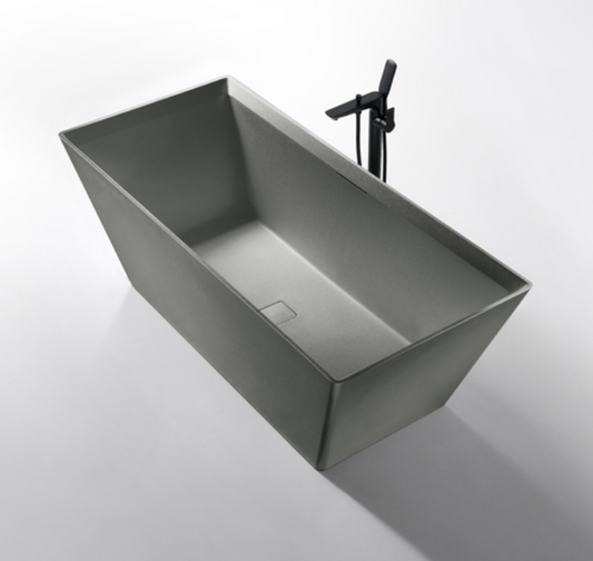 Dahua Geometric Freestanding Bathtub – Tapered Rectangular Design