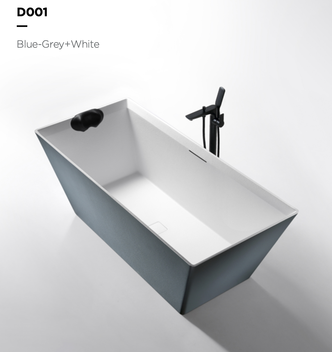 Dahua Geometric Freestanding Bathtub – Tapered Rectangular Design