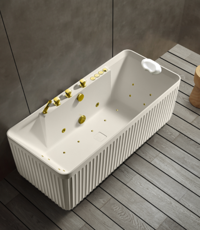 Luxury Whirlpool Massage Bathtub – Freestanding Spa Experience